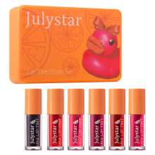 Waterproof Lipstick Set 6 Colors Long Lasting Smudge Proof Lip Color with Precise Nylon Brush