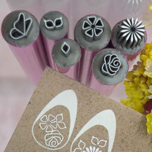 6 Pcs Nail Art Stamp Pen Set with Precision Fine Tip, Professional Dotting Tools for Flower Designs
