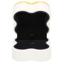 LED-Licht-Ringbox mit Samtinterieur, vierblättriges Kleeblatt-Design, wasserdicht, tragbar, romantisches Design, sanftes Licht, geeignet für