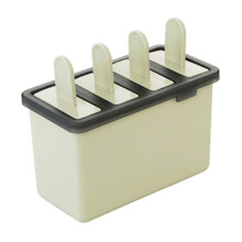 4 Cavity BPA Silicone Popsicle Molds with Base Easy Release Ice Pop Maker BuiltIn Drip Guard