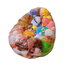 Waterproof Stuffed Animal Storage Bean Bag Chair Cover with Clear Window for Large Toy Organizer