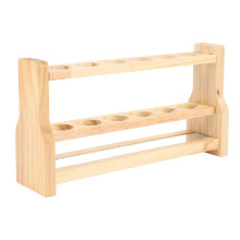 Holzständer für Reagenzgläser mit 6 Löchern, Labor-Organizer, 31 mm