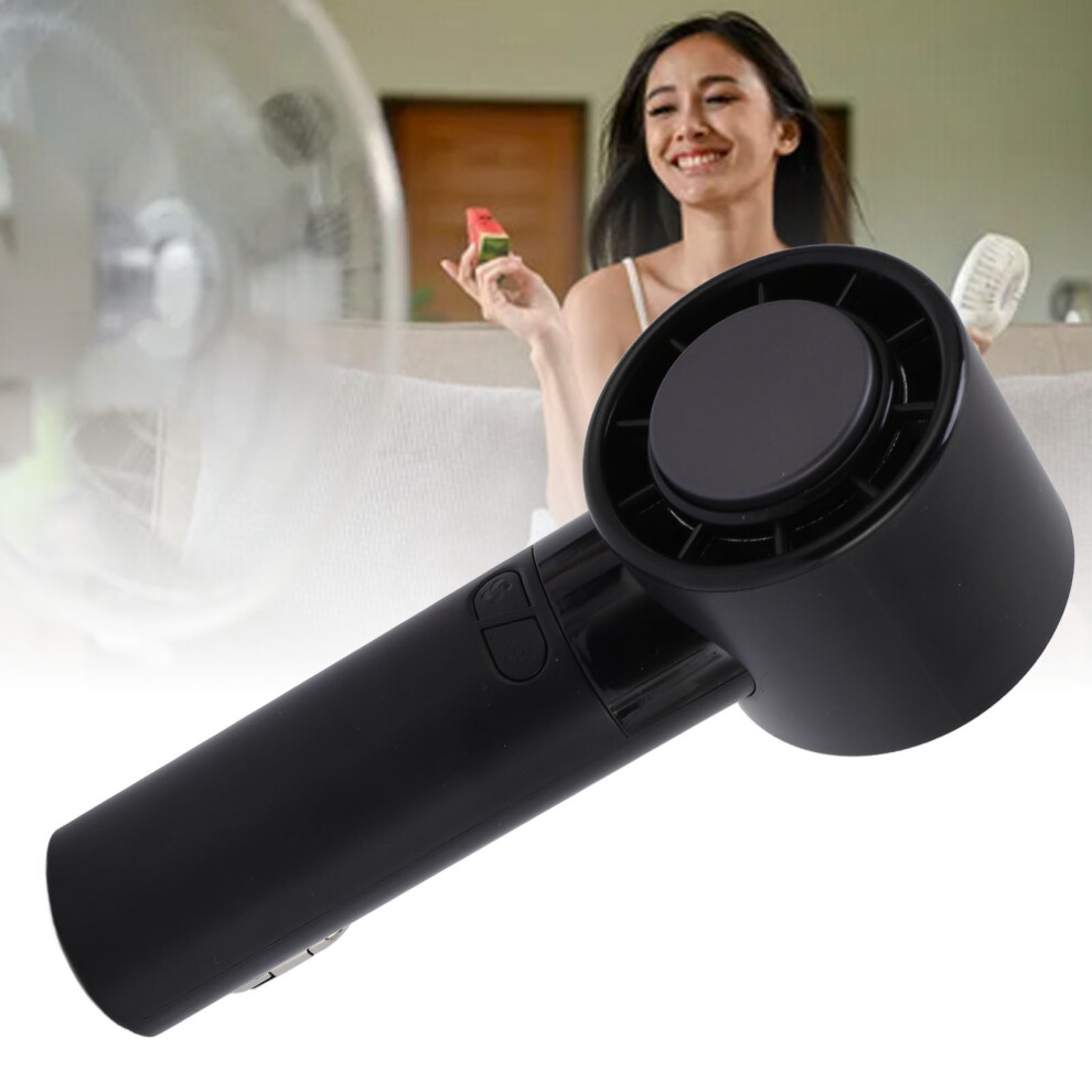 Black Handheld Cooling Fan 3000Mah, Adjustable Wind, Travel & Outdoor