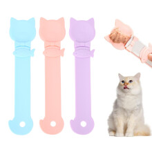 3pcs Cat Feeding Spoons with Squeeze Treat Dispenser, HIPS Material