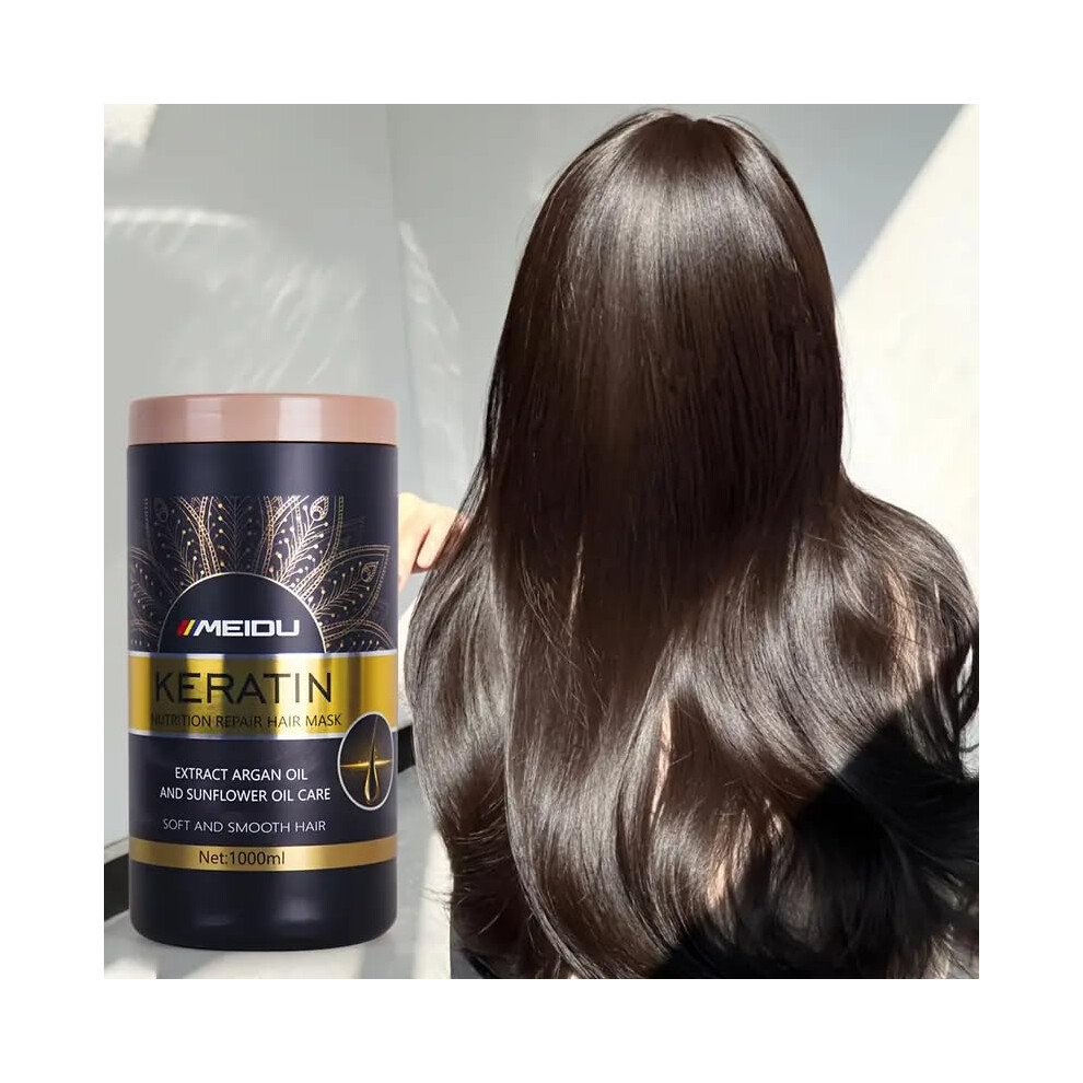 Keratin Hair Mask Deep Conditioning for Damaged Dry Frizzy Hair  and Smooth Effect 1000ML