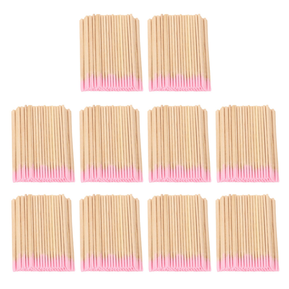 10 Bags Pointed Cotton Swabs for Makeup & Cleaning, Wooden Tips