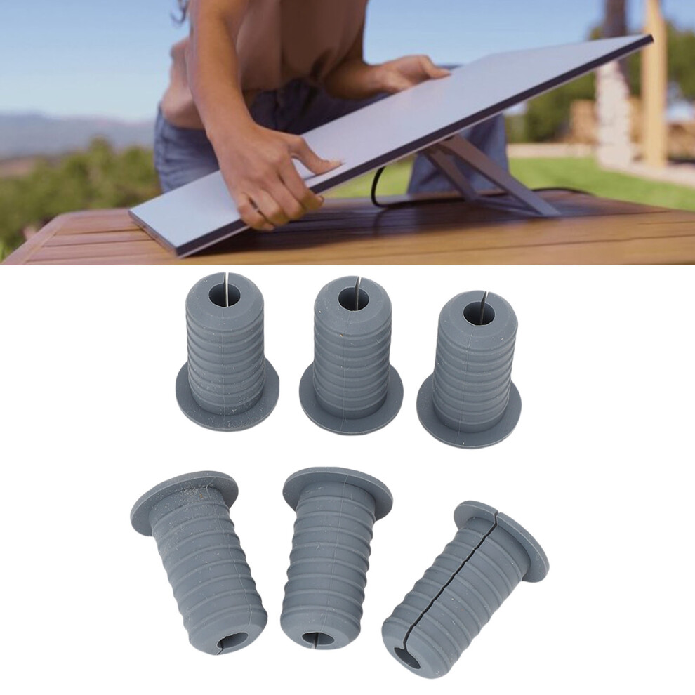 6Pcs Rubber Satellite Cable Grommet Set 7Mm Hole 3/4In Grey 9431380724759