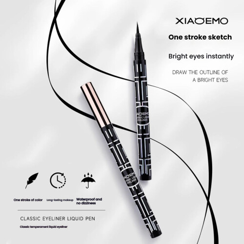 Liquid Eyeliner Waterproof QuickDry Precision Brush Tip LongLasting SmudgeProof Pen 1