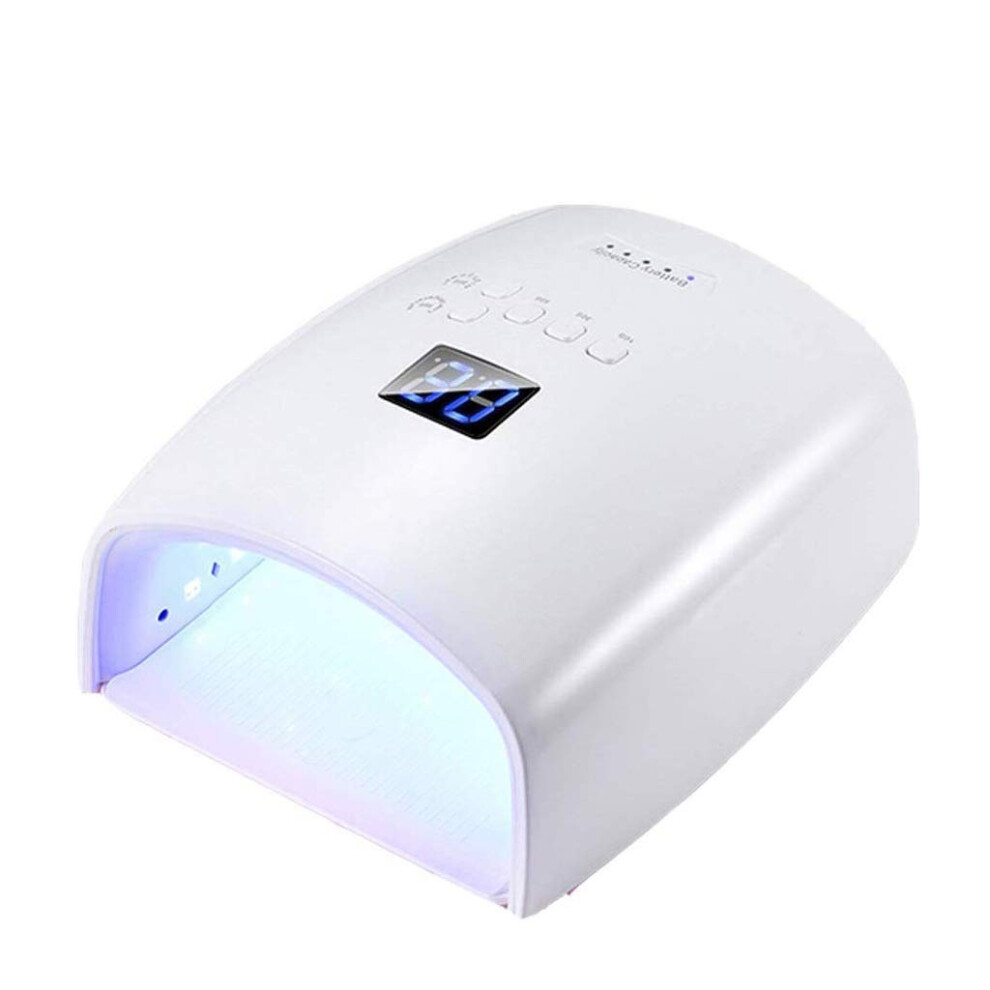 48W Rechargeable LED Nail Lamp with Smart Sensor and Timer for Gel Curing at Home or Salon