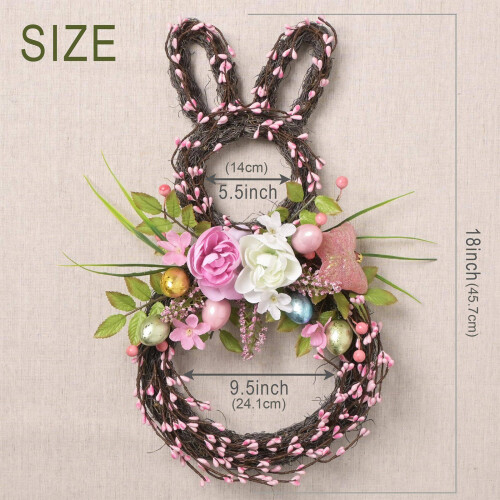 Easy Installation Easter Hanging Wreath Decorative Hanging 2
