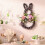 Easy Installation Easter Hanging Wreath Decorative Hanging 2