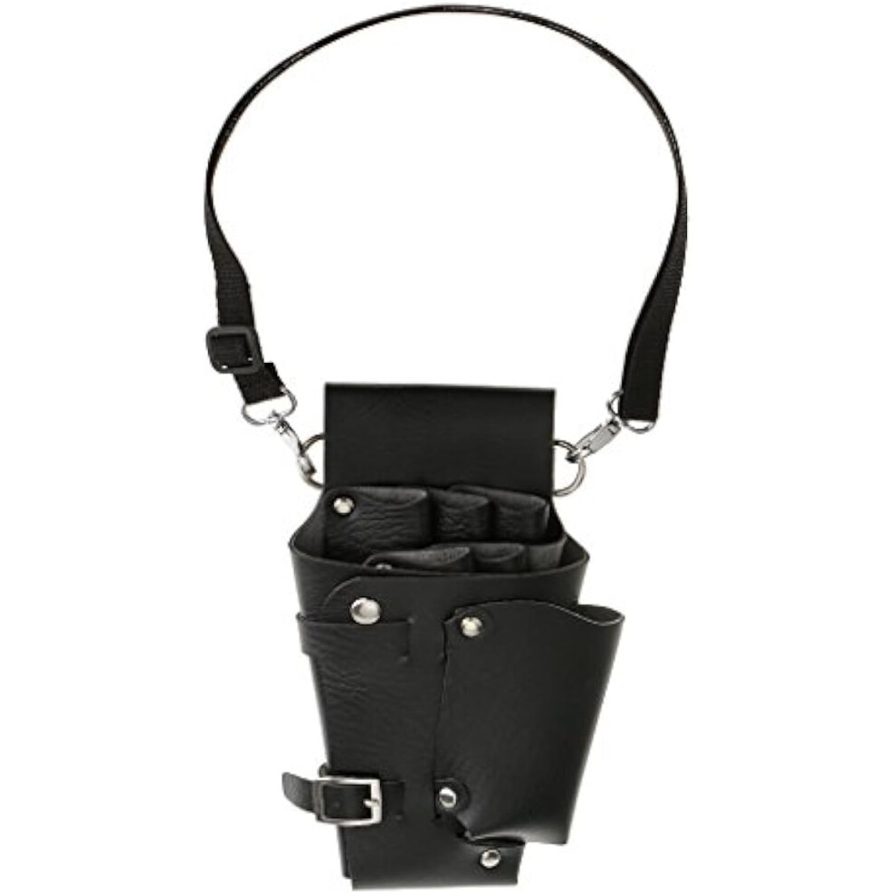 Hairdressing Tool Pouch Pu Leather Barber Scissor Case With Adjustable Strap For Salon Organization 9187378161524