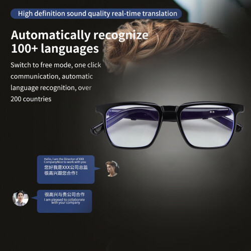 AI Translator Glasses 100+ Languages, Bluetooth, Support Touch, 8H Battery 2