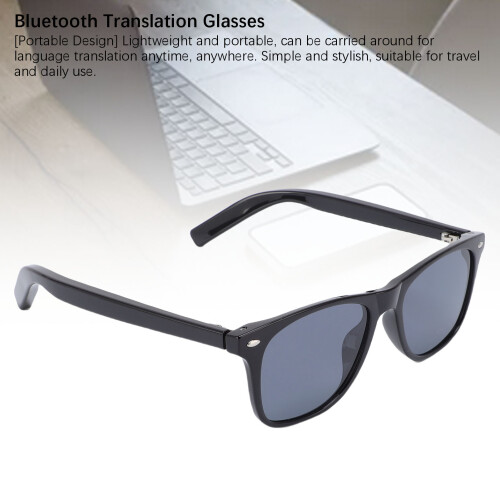 Smart Translation Glasses Bluetooth 5.3 100+ Languages Black Frames 2