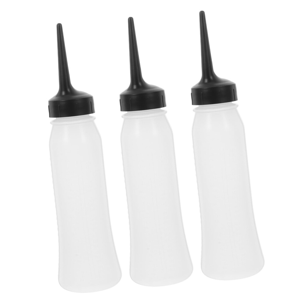 3pcs Hair Dye Applicator Squeeze Bottles with Graduated Scale for Precise Coloring and Shampoo