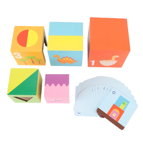 Beech Wood Stacking Nesting Toy Blocks for Kids Learning & Parent Interaction 2