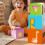 Beech Wood Stacking Nesting Toy Blocks for Kids Learning & Parent Interaction 8