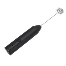 Kabelloser wiederaufladbarer Milchaufschäumer, 1200mAh, 23cm, Schwarz