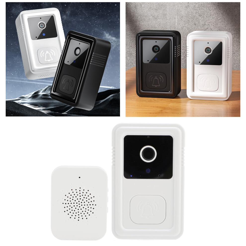 Wireless Ai Doorbell Camera 2.4G Wifi Human Detection White 9331380728897