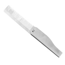 Stainless Steel Folding Beard Comb for Men, Pocket Size Mustache and Hair Styling Tool