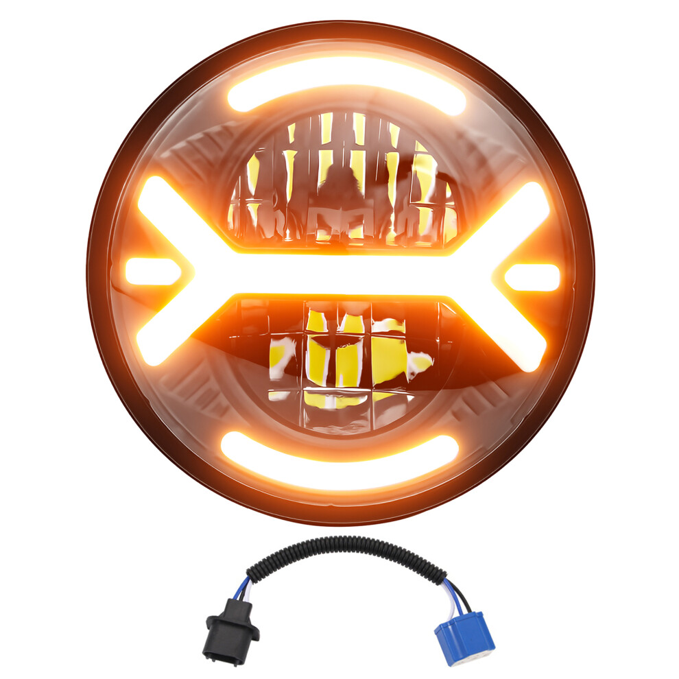 5.75" Led Motorcycle Headlight With Drl, Turn Signal, 8000Lm, Ip67 8701380730281
