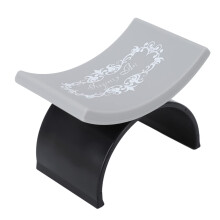 Manicure Hand Rest with Soft Silicone UShape Design for Nail Art, Ergonomic Black Arm Support