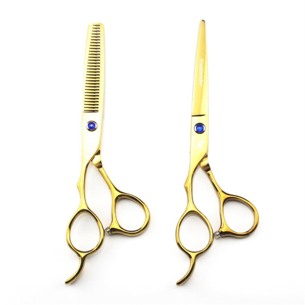 Hairdressing Scissors Set 6.0 Inch 440C Stainless Steel LeftHanded Sharp Precision Blades for Men and Women