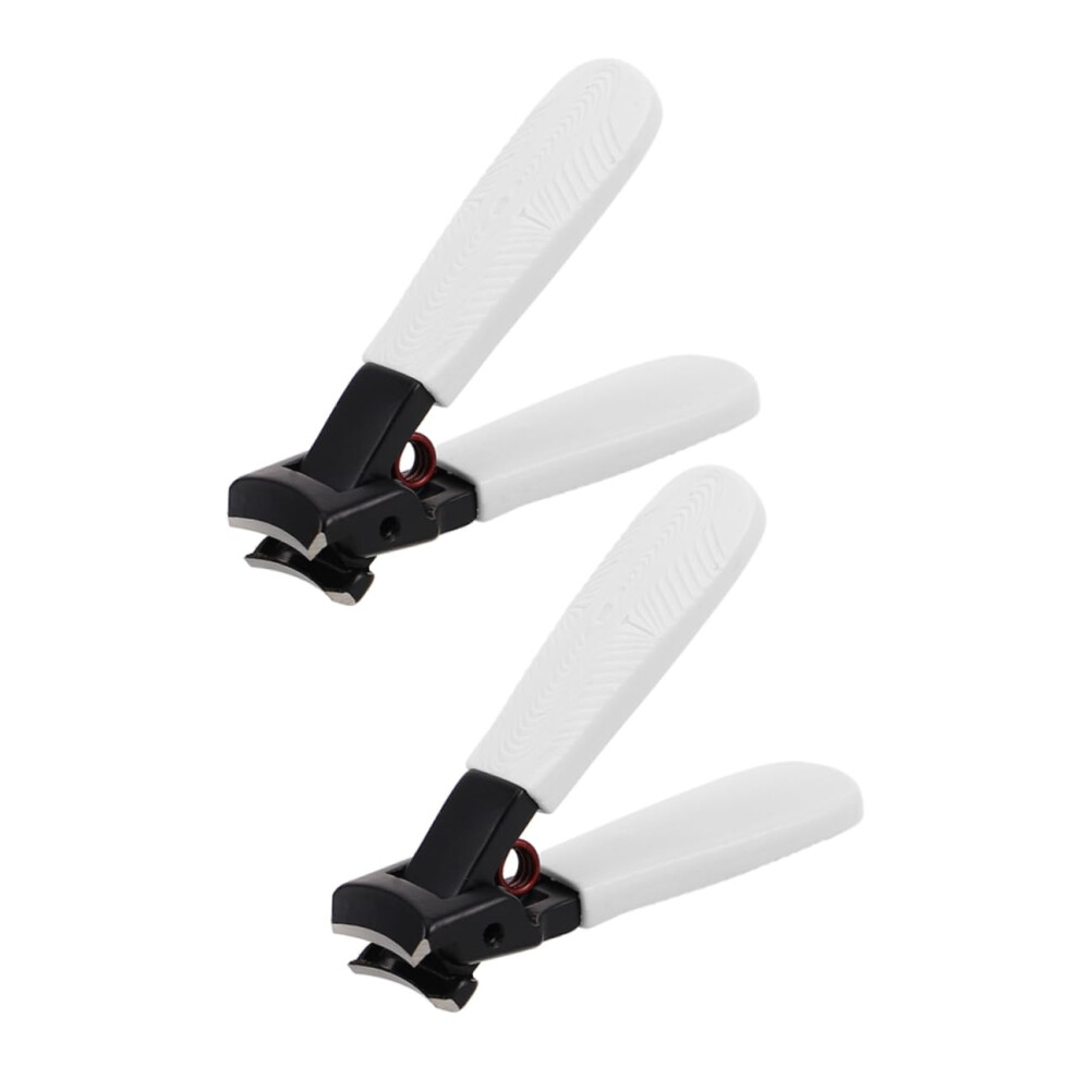 2pcs Heavy Duty Toenail Clipper for Thick Nails with Wide Jaw and AntiSplash Design for Seniors