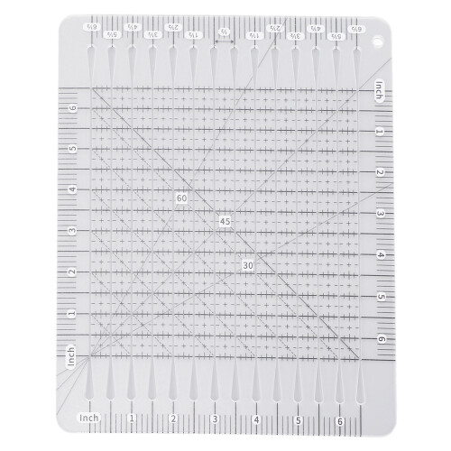 6,5x6,5 Zoll Patchwork-Lineal - Acryl, durchsichtig, 16,51 cm 2