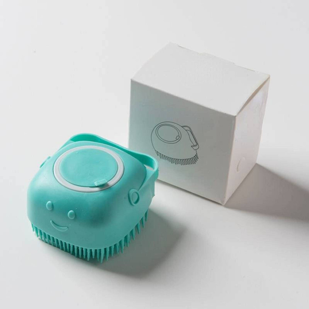 Silicone Bath Brush with Deep Cleansing Bristles and Lotion Reservoir for Gentle Body Exfoliation