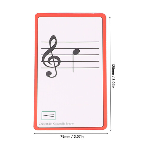 50 Pcs Color Coded Music Flash Cards, Double Sided Piano Note Learning 1
