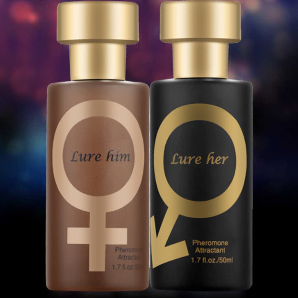 Golden Lure Pheromone Perfume for Men and Women, Long Lasting Attraction Fragrance Spray
