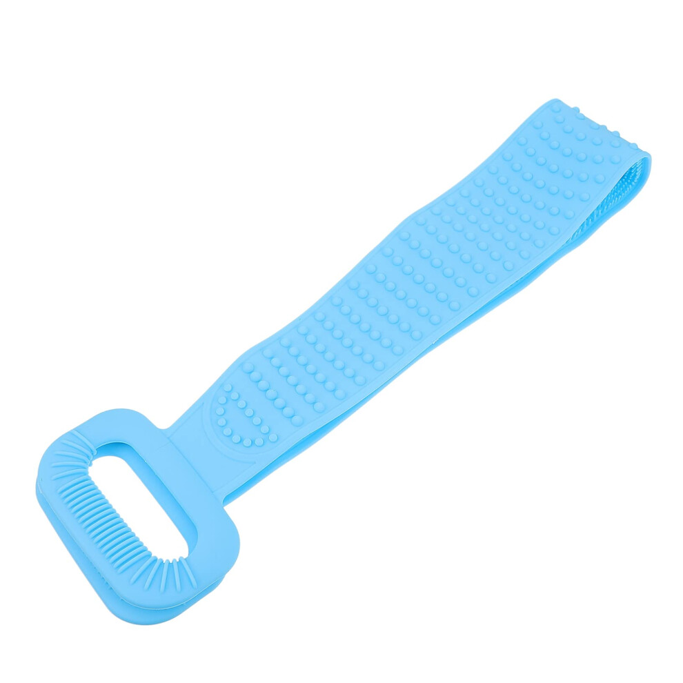 Silicone Back Scrubber for Shower with Long Strap Reach, DoubleSided Exfoliating Bath Brush