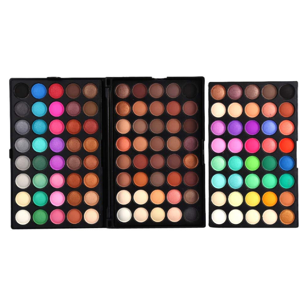 120 Color Professional Eyeshadow Palette with Matte and Shimmer Finishes, Long Lasting Pigment