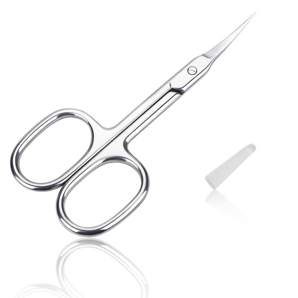 Stainless Steel Cuticle Scissors with Curved Blade Precision for Fingernails and Toenails