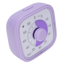 60-Minuten Visual-Timer für Klassenzimmer und Küche, Lila, ABS, 80x81mm
