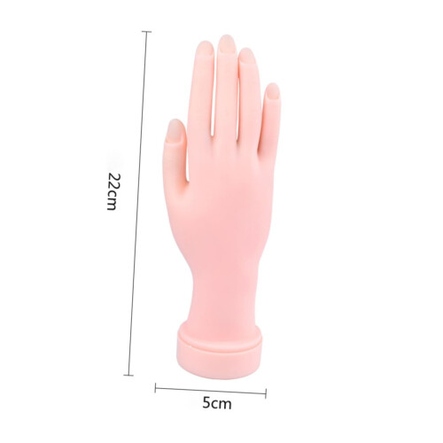 Nail Practice Hand with Replaceable Tips, LifeSize Manicure Training Hand for Nail Art 1