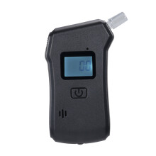 Tragbarer Alkoholtester mit LCD & LED-Notlicht, schwarz, 99*48*23,1 mm