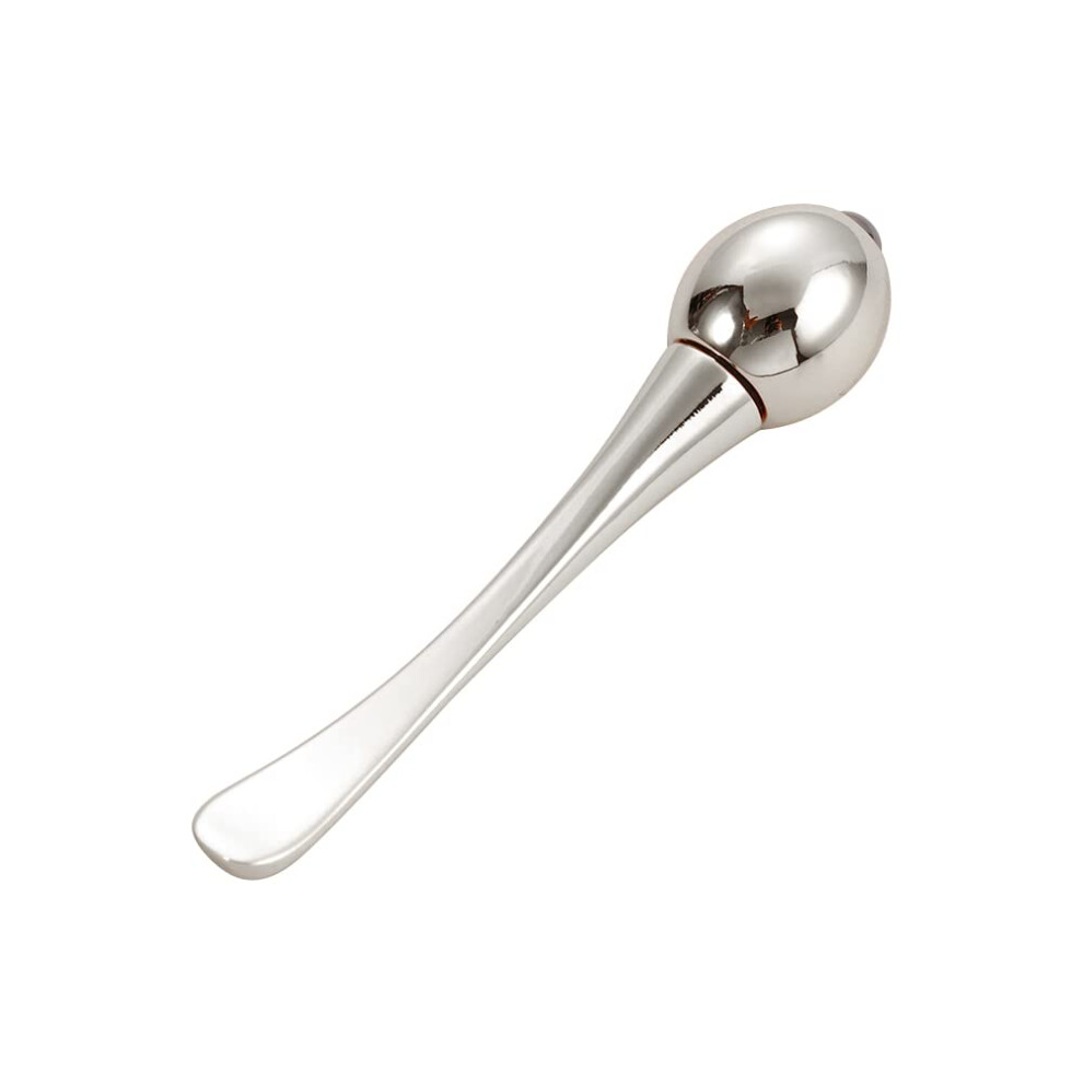 Cream/Silver Eye Applicator Wand With Face Massage Stick, Zinc Alloy Roller For Skincare, Style 2