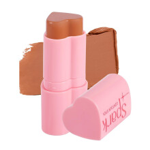 Heart Shaped Blush Stick with Velvet Matte Finish, Longlasting Waterproof Cheek Makeup (08#, One Size)
