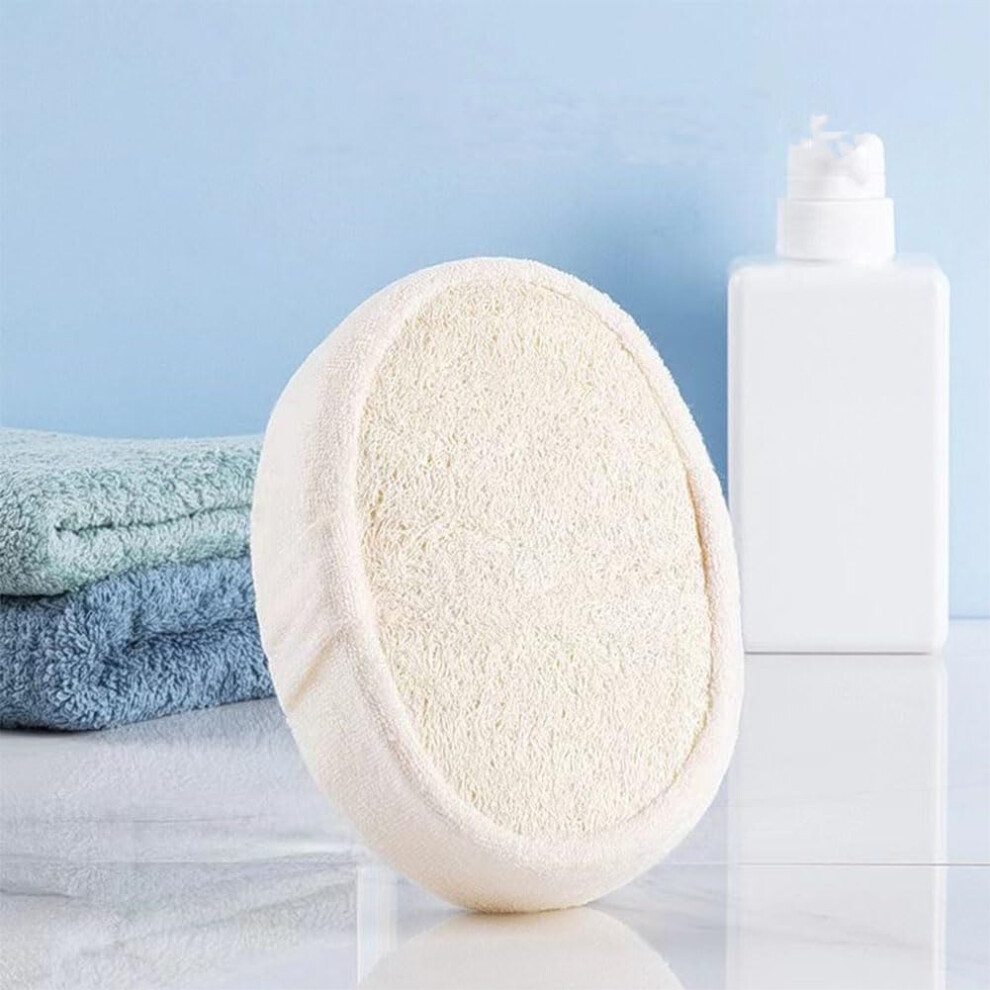 2pcs Natural Loofah Sponge Exfoliating Body Scrubber with DualSided Design for Bath and Shower