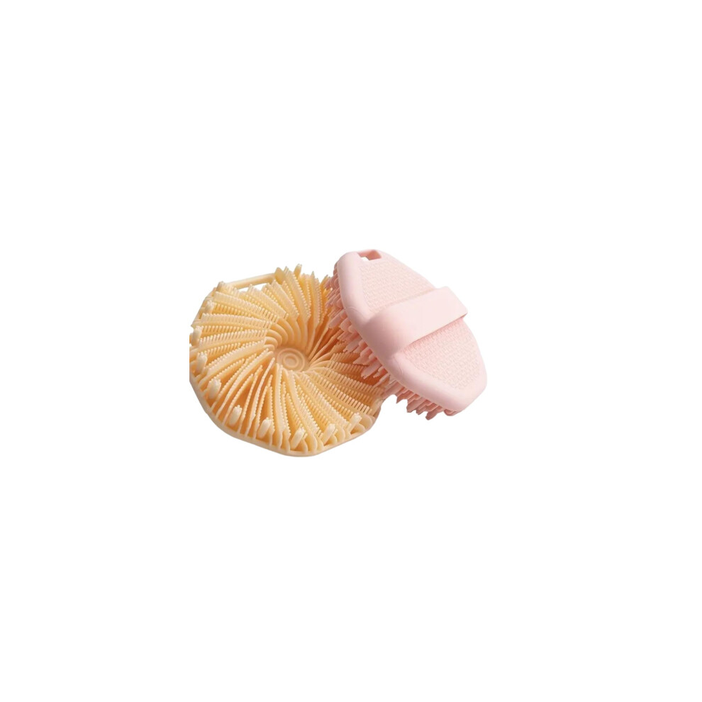 Silicone Body Scrubber Exfoliating Brush for Shower Gentle Massage 2 Pack Pink EcoFriendly