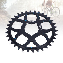 34T Aluminum Alloy Chainring for Road Bikes Blue Camouflage 7075 Alloy