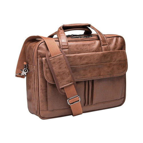 Briefcase Men's Leather Brown Executive Briefcase For Documents University Style
