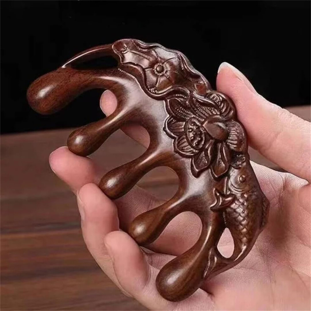 Wooden Hair Comb Handmade Sandalwood Detangling AntiFrizz Scalp Massage for Thick Hair