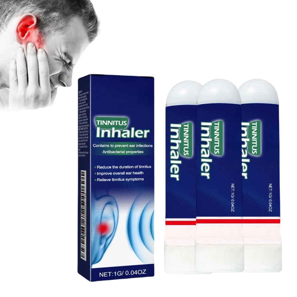 Tinnitus Relief Nasal Inhaler for Ear Ringing Support, Compact Travel Size, 3pcs