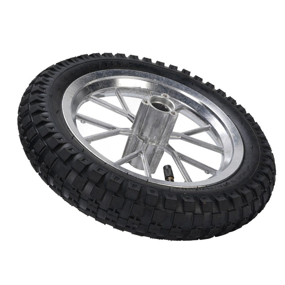 12.5X2.75 Rear Wheel Rim Tire Assembly For 47Cc/49Cc 2 Stroke Pocket Bike In Silver 4601380740423