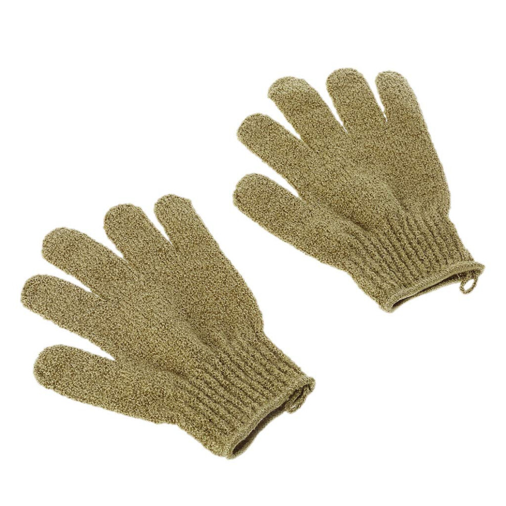 2Pcs Exfoliating Bath Gloves for Shower Body Cleansing with Gentle Skin Exfoliation