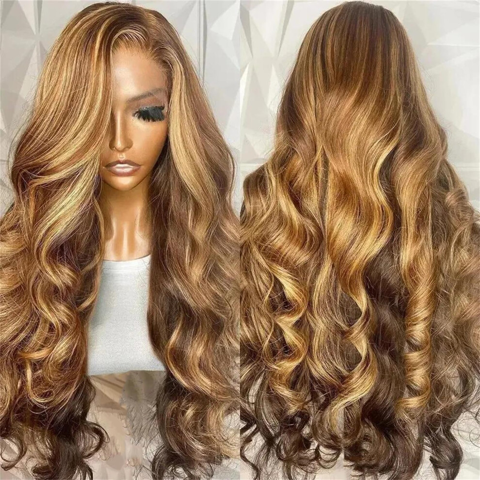 40 Inch Body Wave Human Hair Wig 200 Density Glueless Lace Front Wig with Natural Hairline
