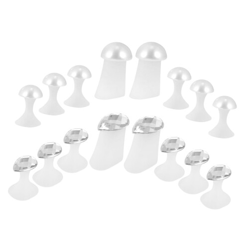 Toe Separators Silicone Pedicure Spacers for Precise Toe Alignment Reusable Washable Silver Set
